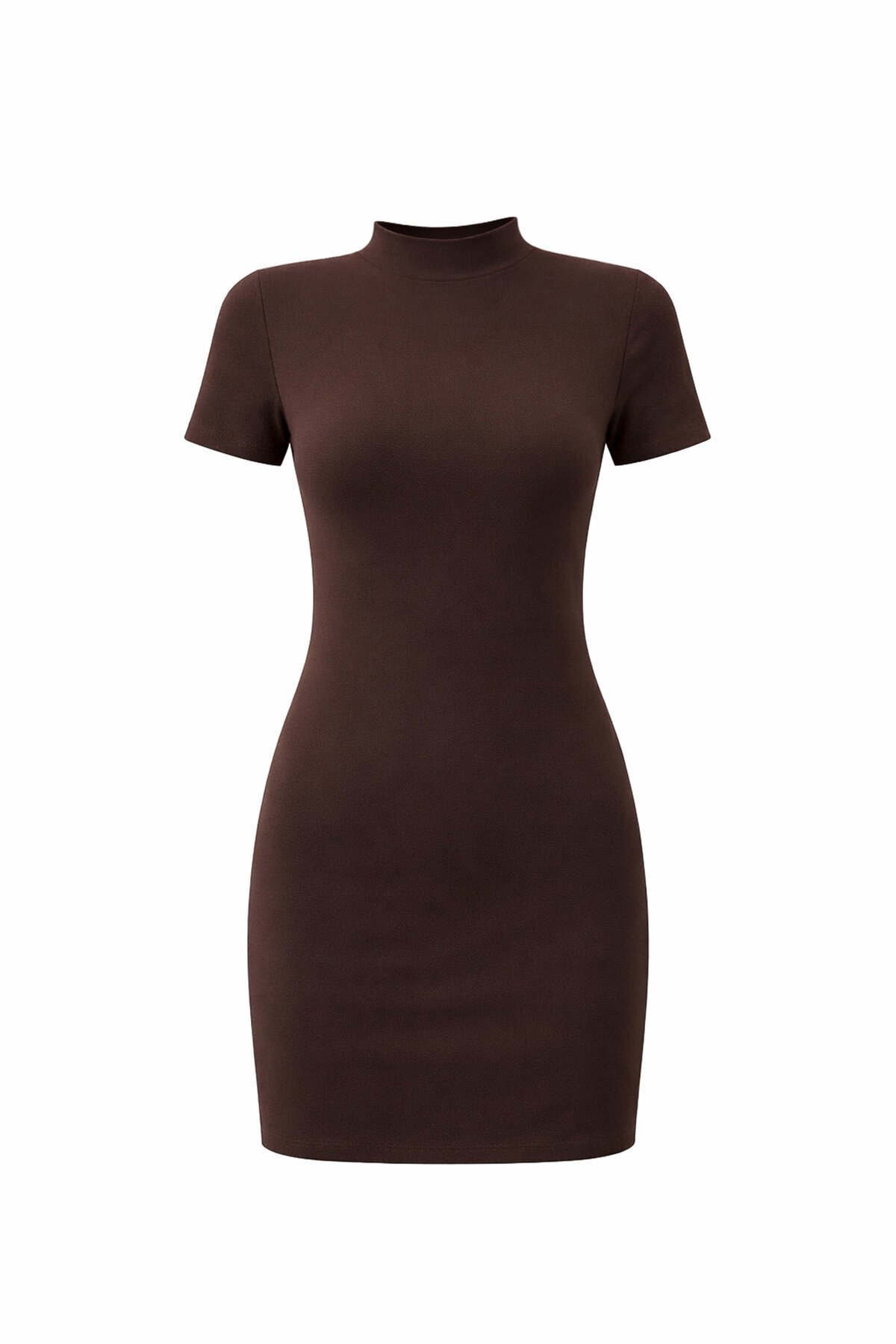 Dik Yaka Mini Elbise