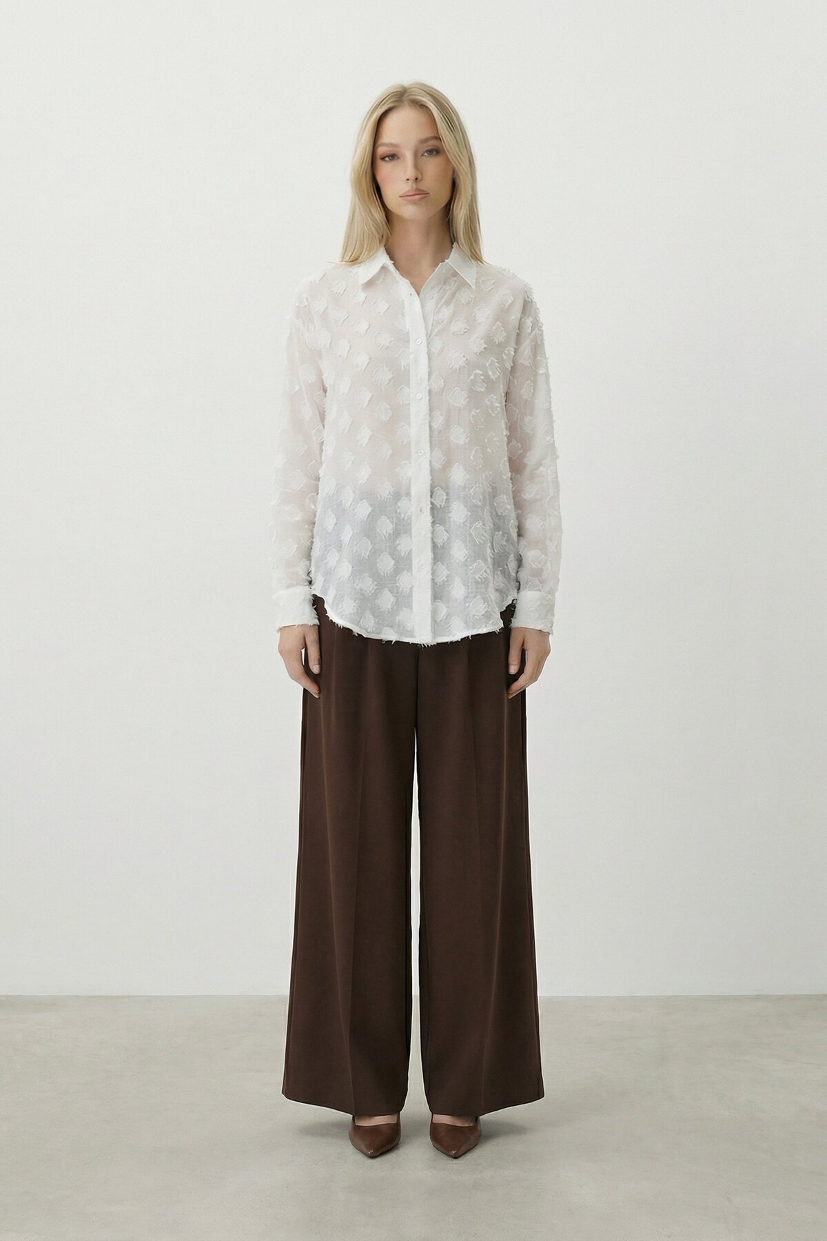 Dokulu Oversize Gömlek