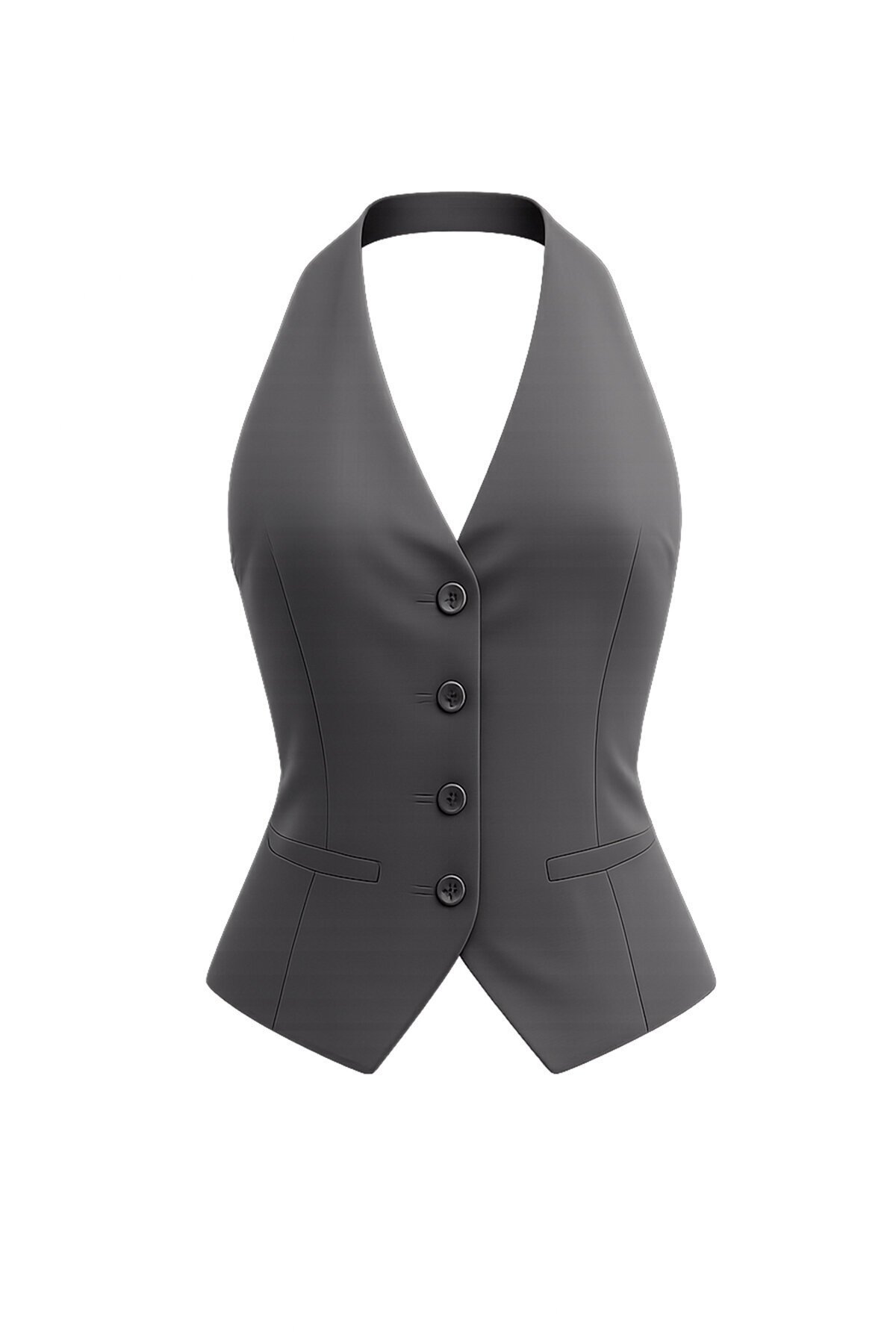 Düğme Kapamalı Klasik Yelek