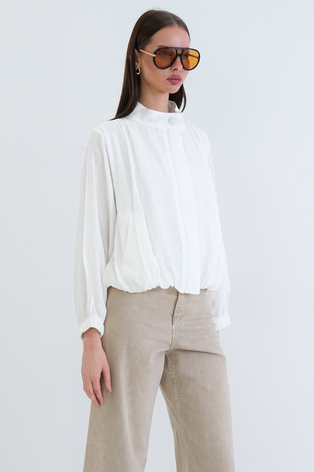 Hakim Yaka Balon Kol Bluz