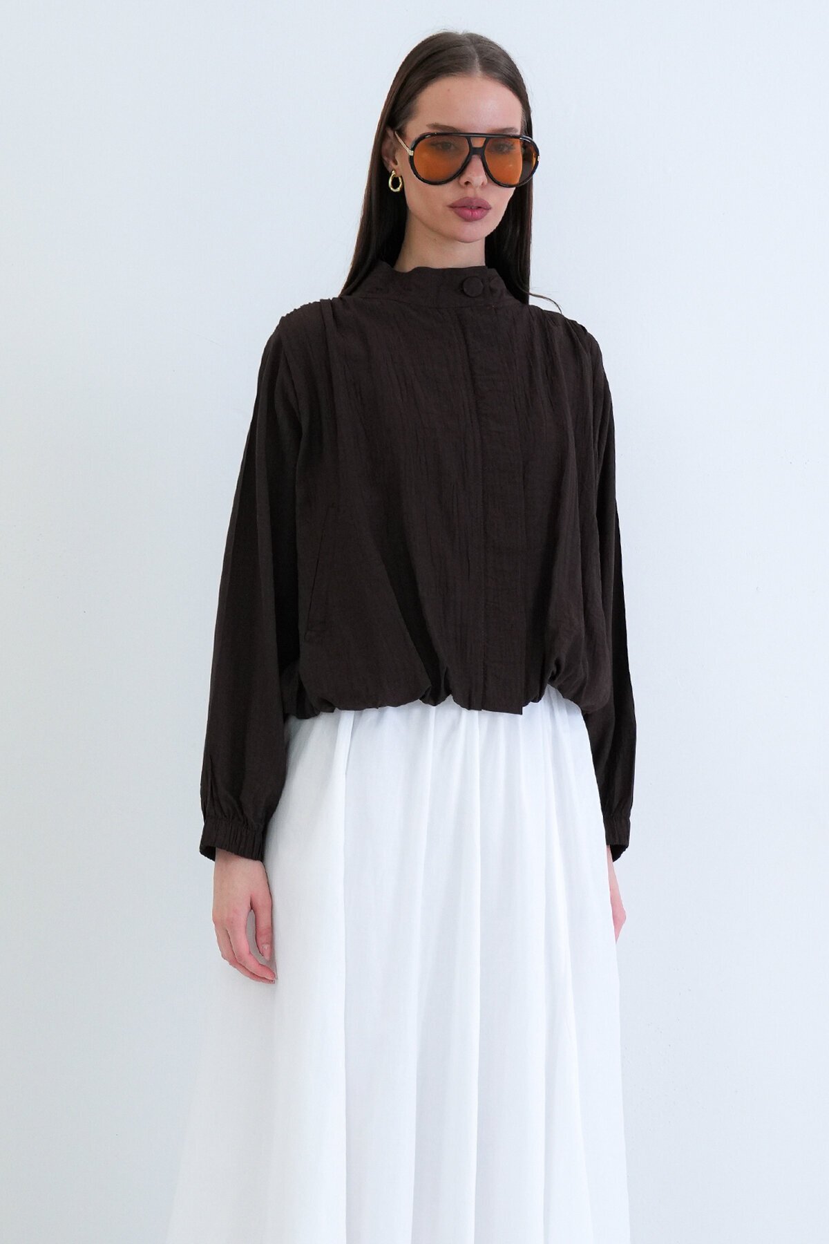 Hakim Yaka Balon Kol Bluz