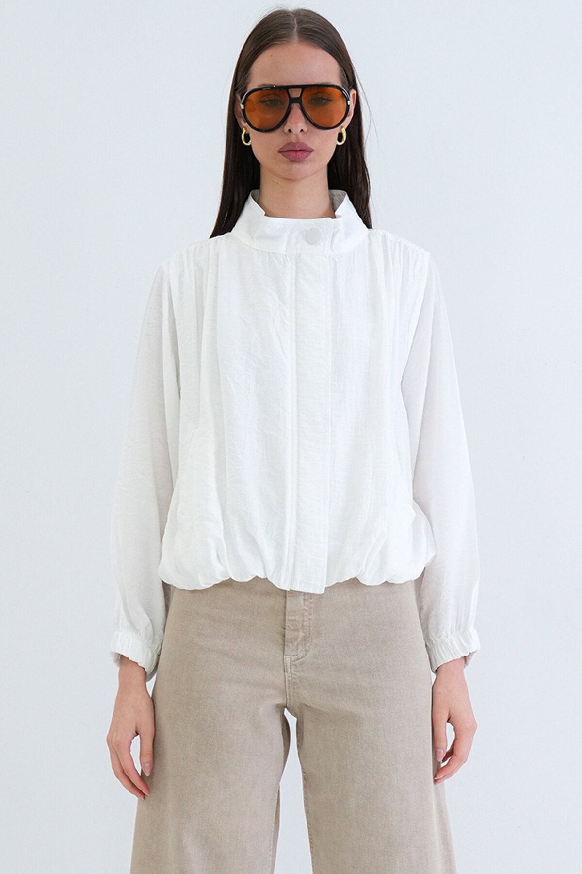 Hakim Yaka Balon Kol Bluz