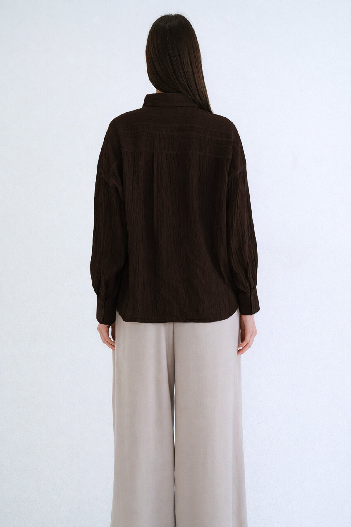 Hakim Yaka Transparan Gömlek