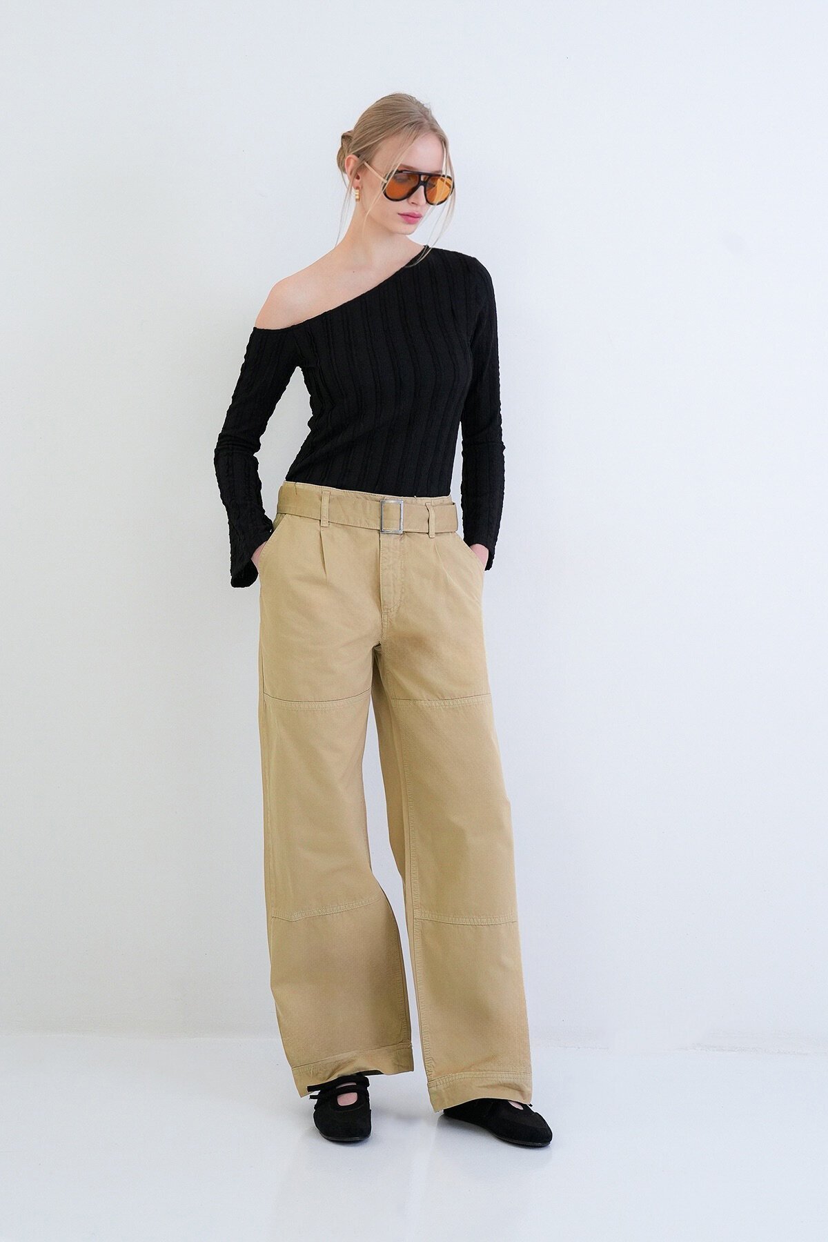 Kemer Detaylı Jean Pantolon