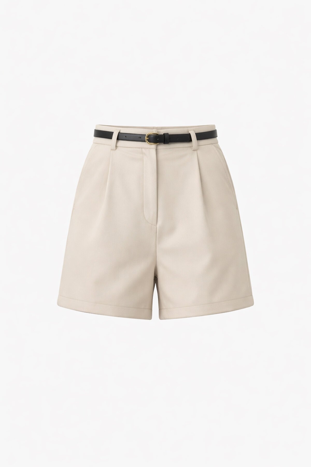 Kemer Detaylı Mini Şort