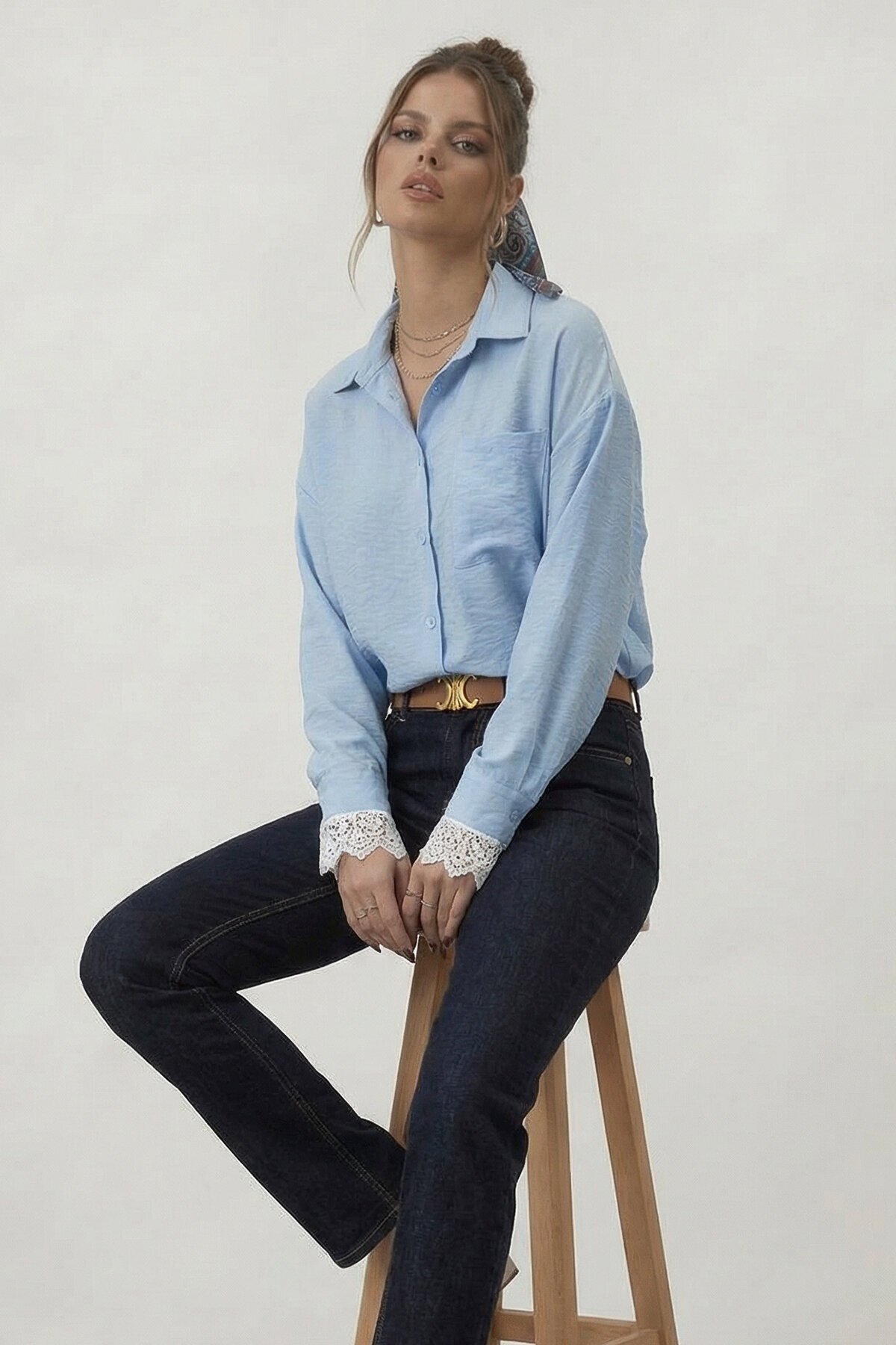 Tek Cepli Dokulu Gömlek