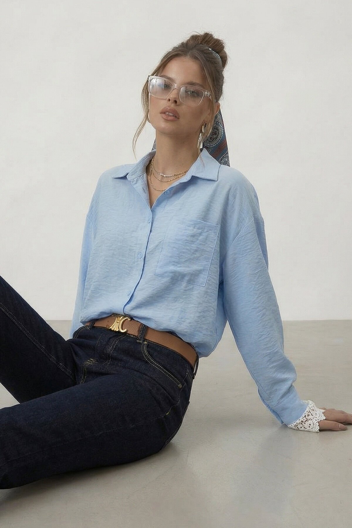 Tek Cepli Dokulu Gömlek