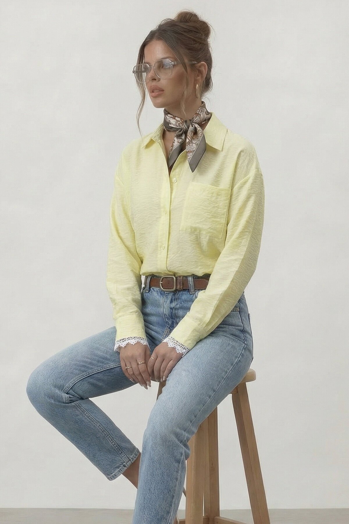 Tek Cepli Dokulu Gömlek