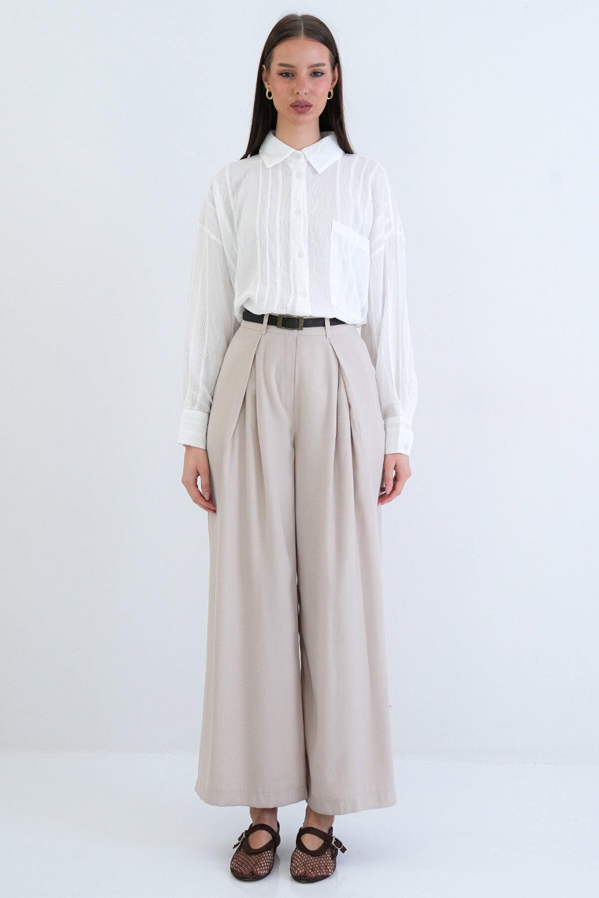 Tek Cepli Transparan Gömlek