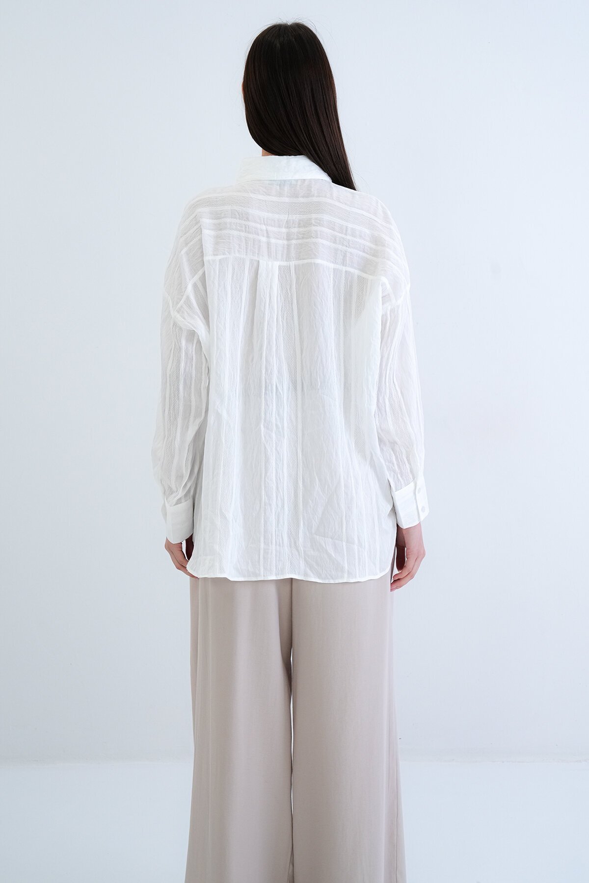 Tek Cepli Transparan Gömlek