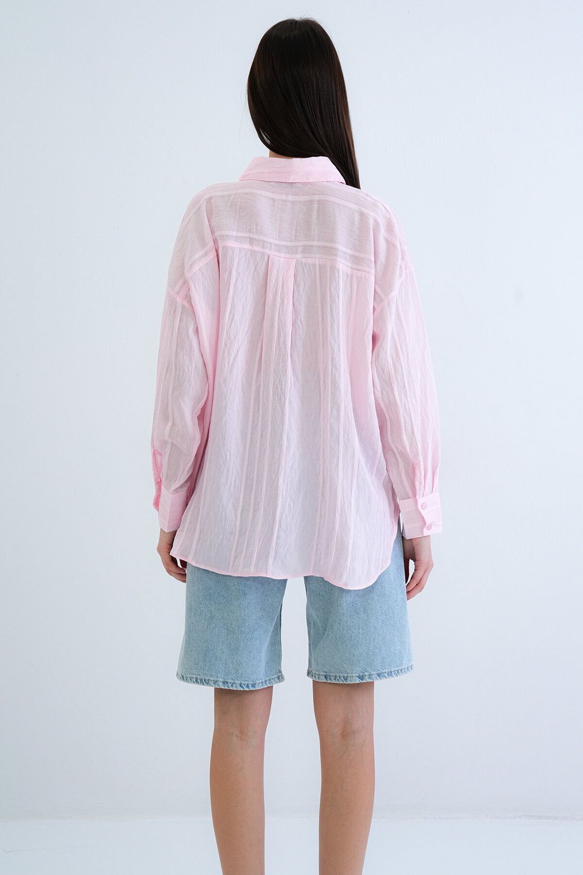 Tek Cepli Transparan Gömlek