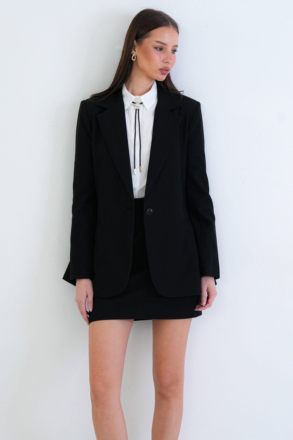 Tek Düğmeli Blazer Ceket