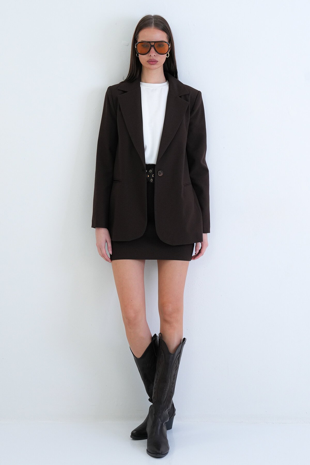 Tek Düğmeli Blazer Ceket