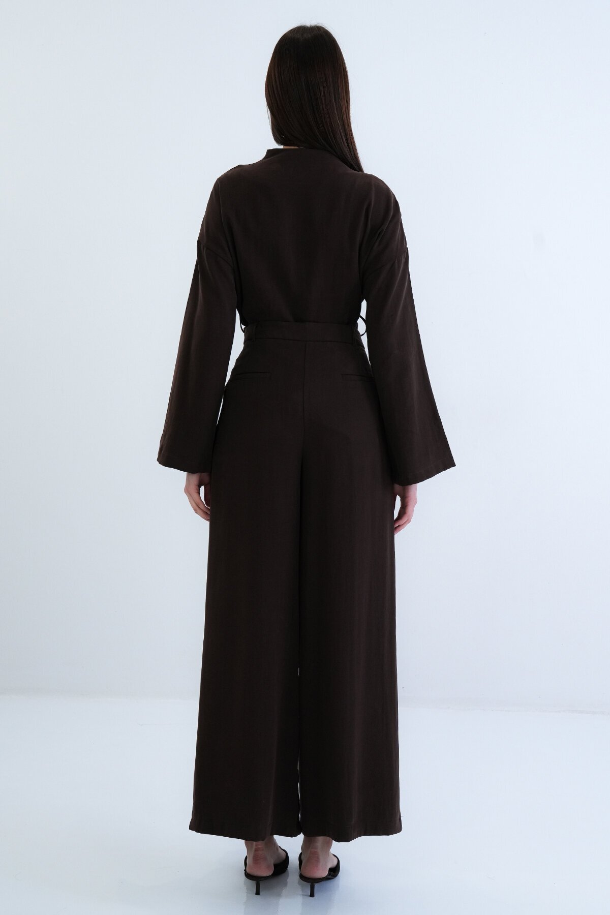 Yüksek Bel Pileli Pantolon