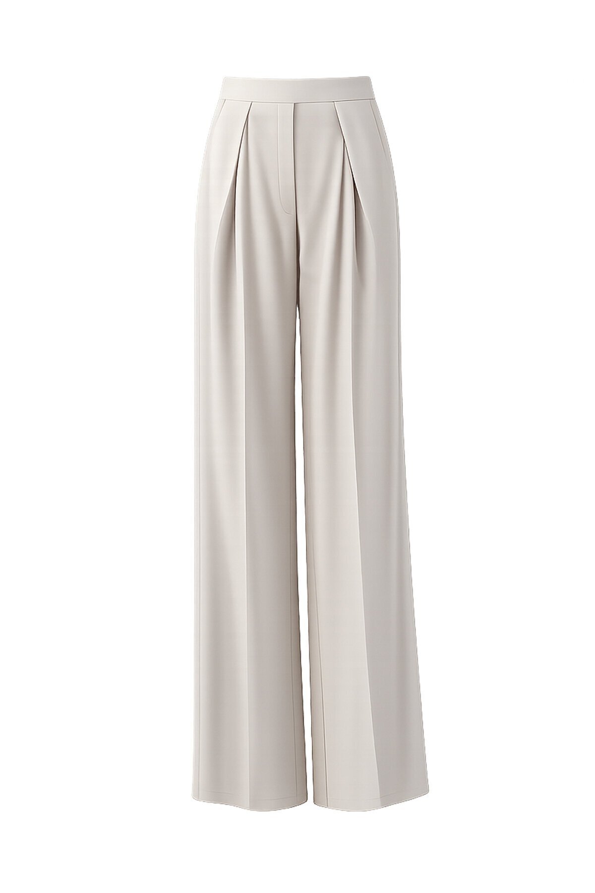 Yüksek Bel Pileli Pantolon