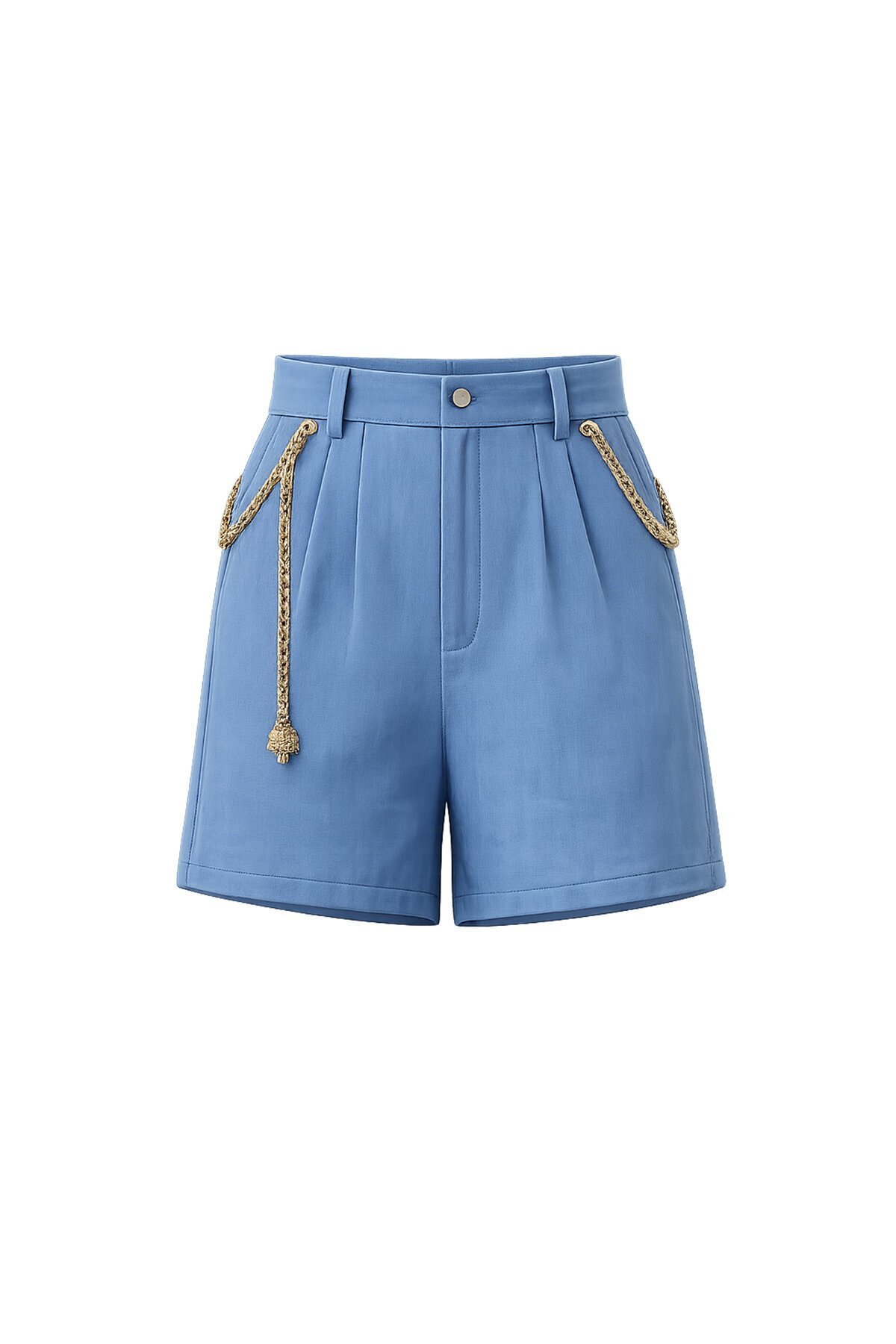 Zincir Detaylı Yüksek Bel Mini Şort