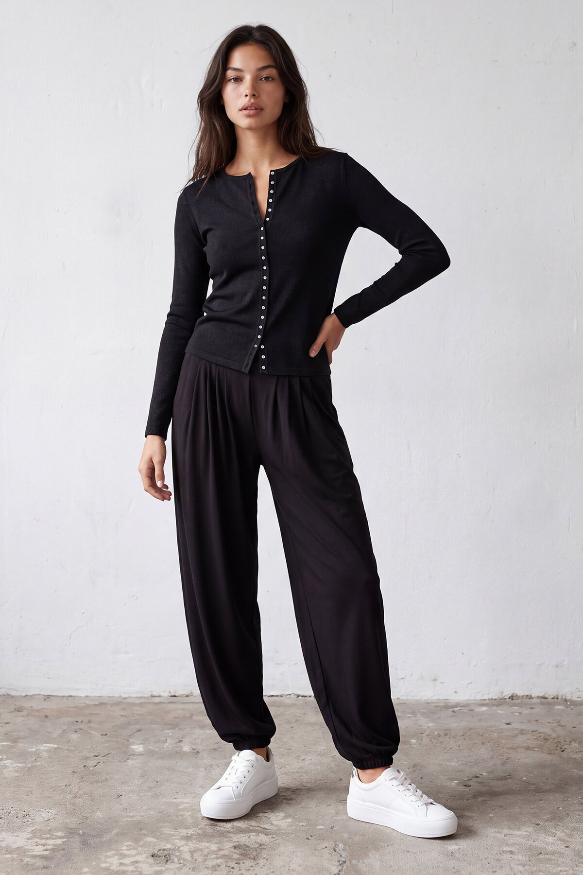 Balloon Fit Basic Pantolon