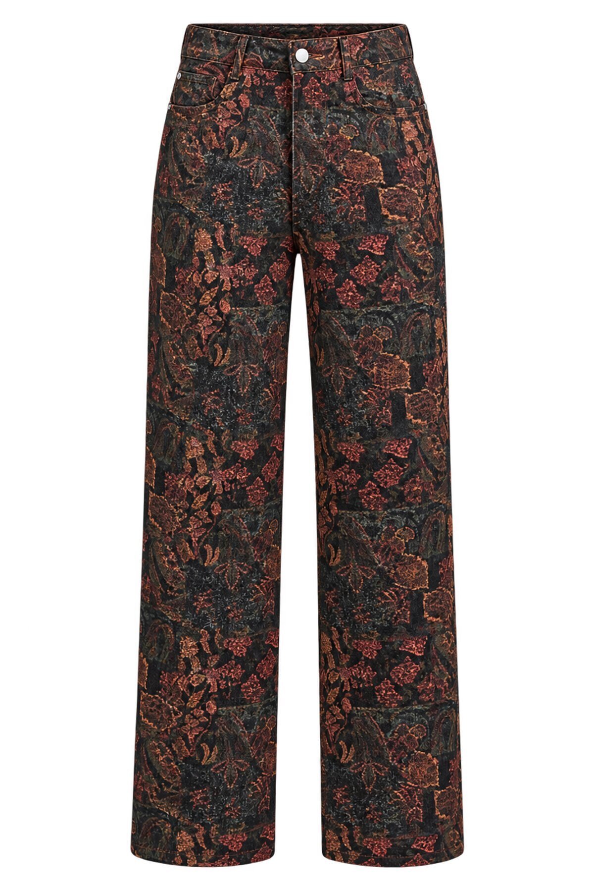 Baskılı Denim Pantolon