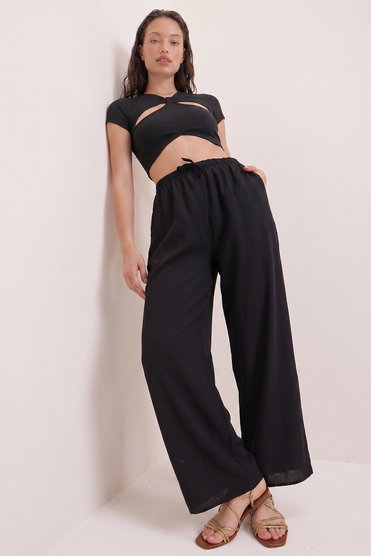 Beli Lastikli Rahat Kesin Aerobin Pantolon
