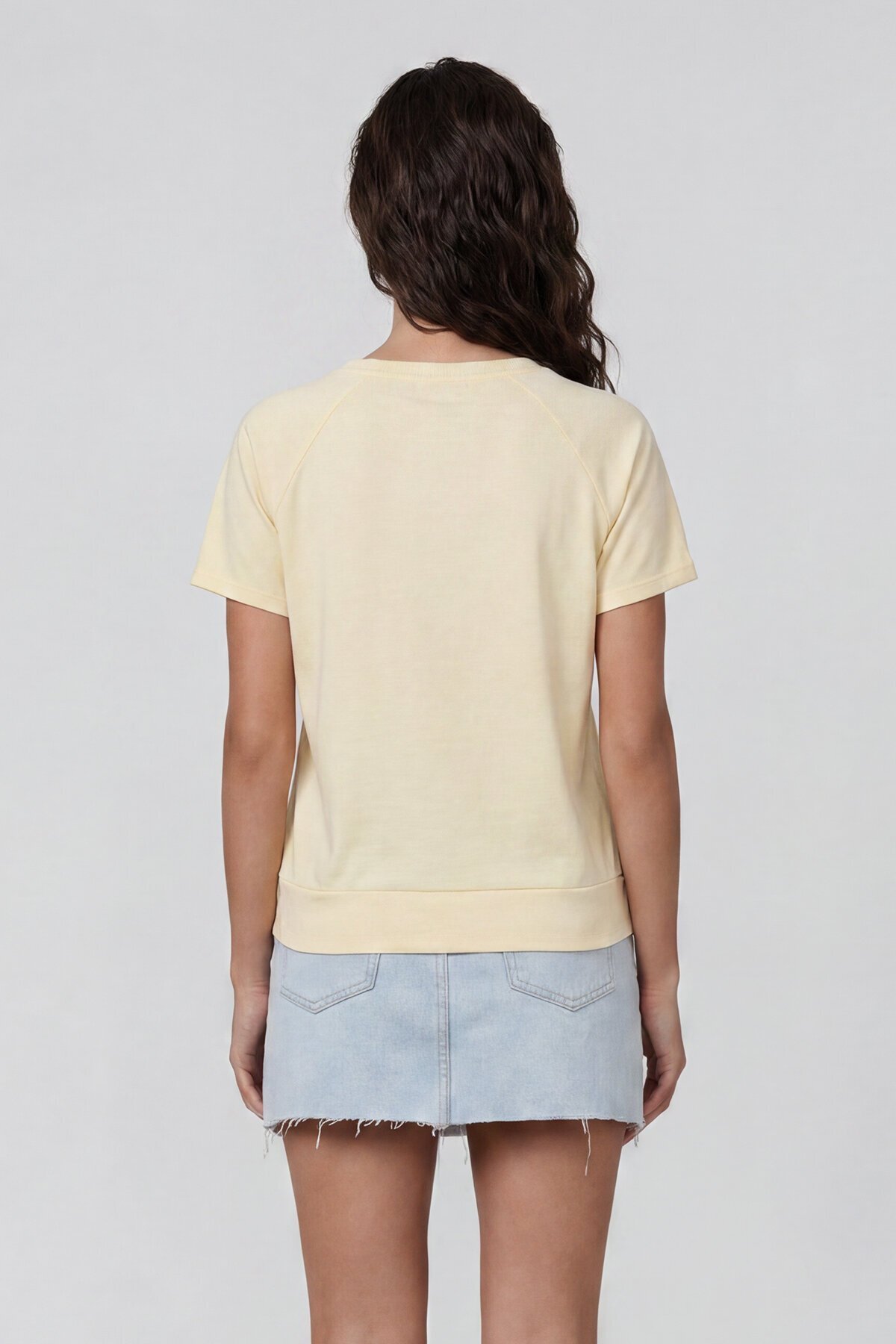 Bisiklet Yaka Reglan Kol Oversize T-Shırt