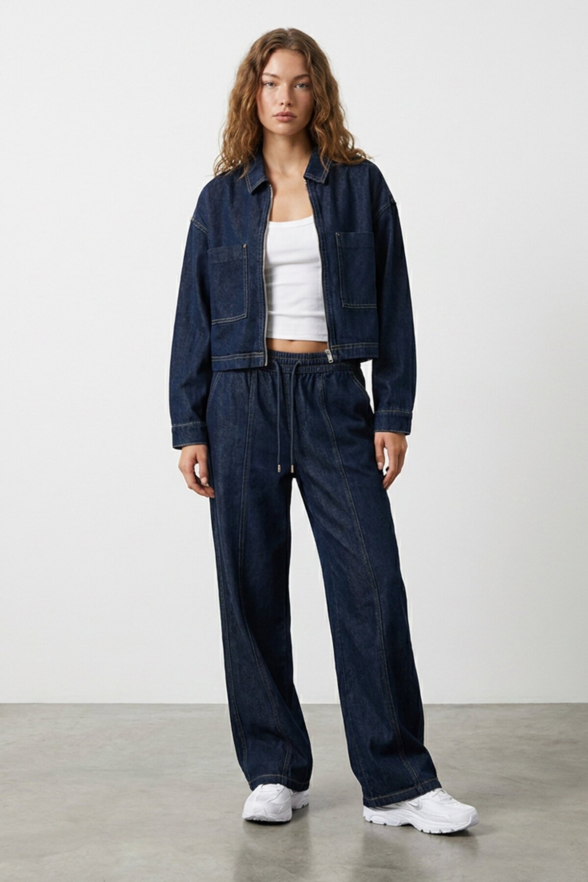 Denim Ceket ve Pantolon İkili Takım