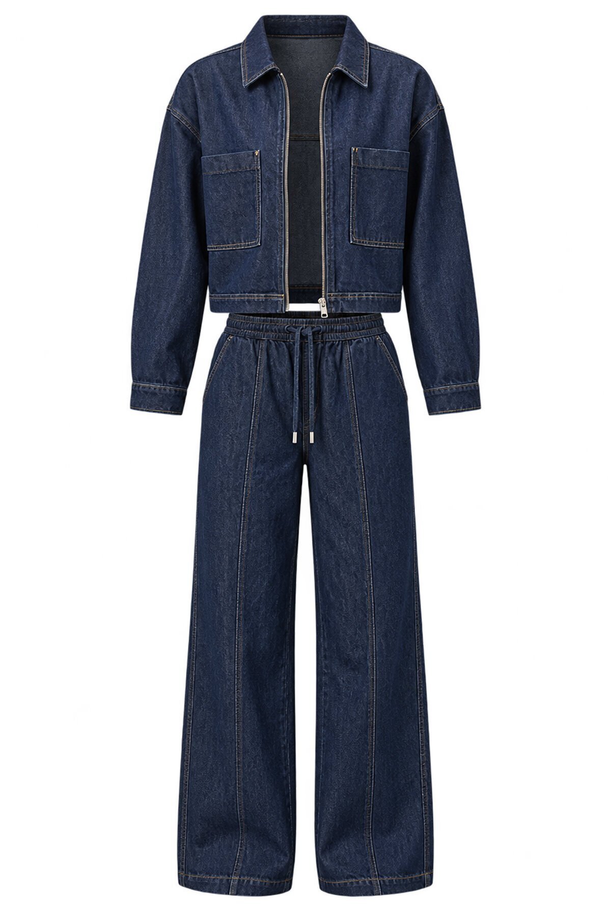 Denim Ceket ve Pantolon İkili Takım