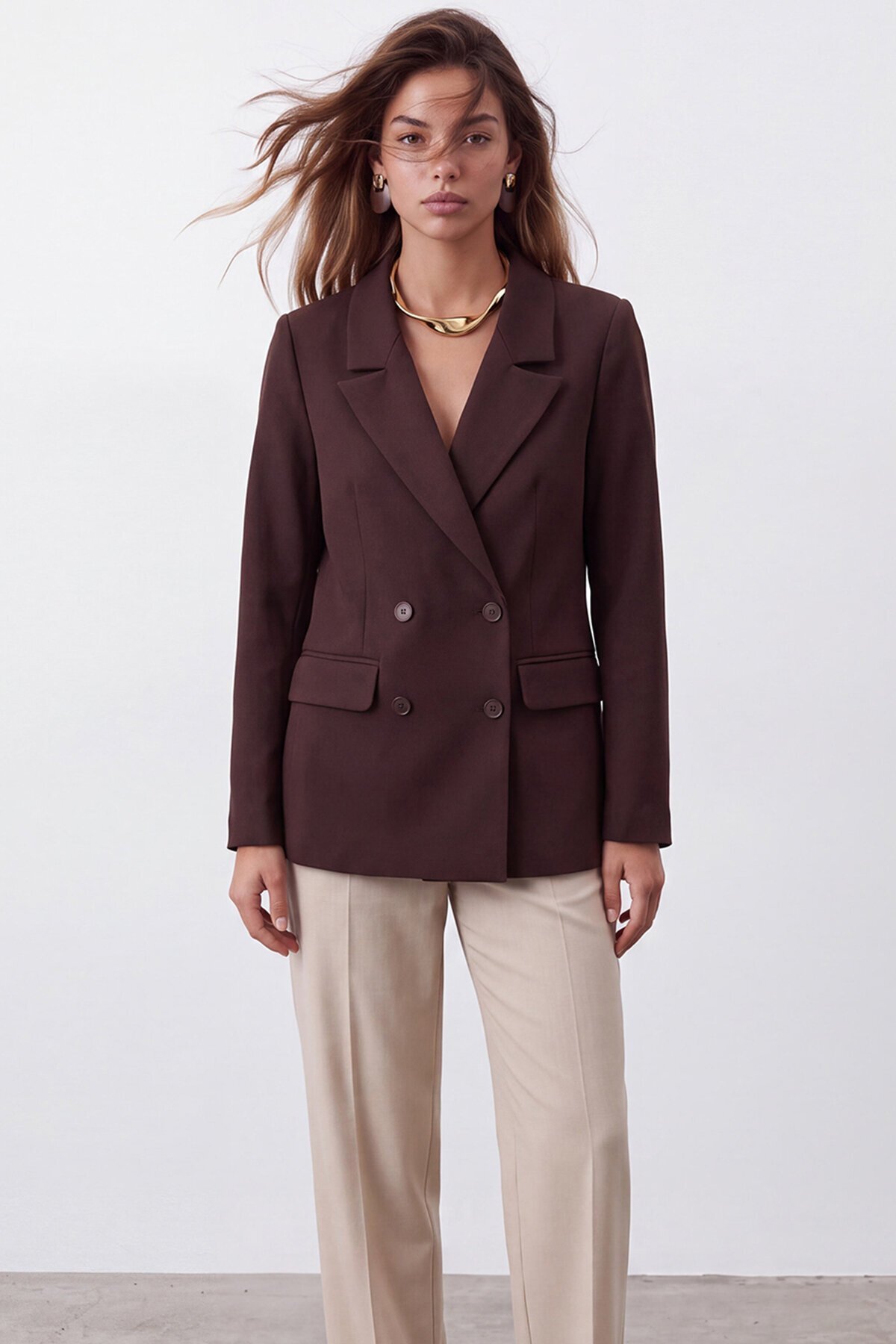 Düğmeli Blazer Ceket