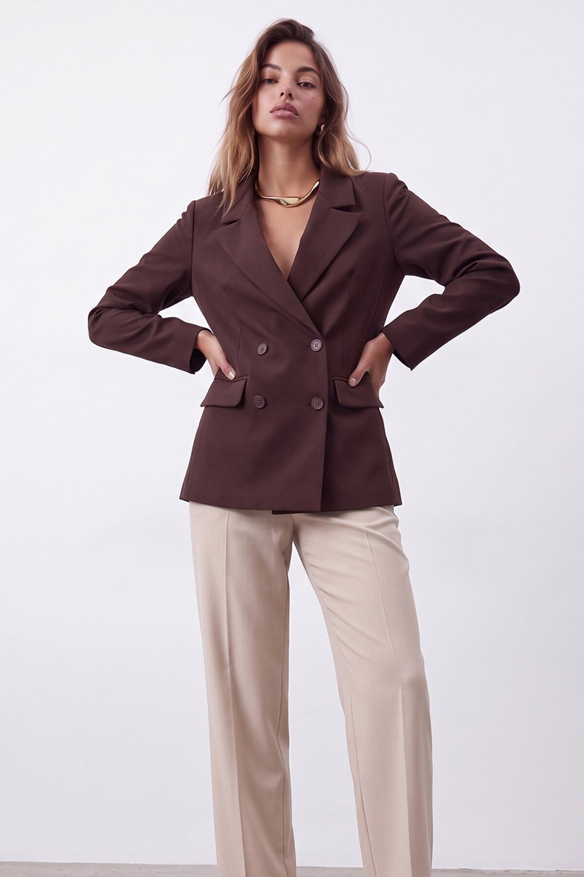 Düğmeli Blazer Ceket