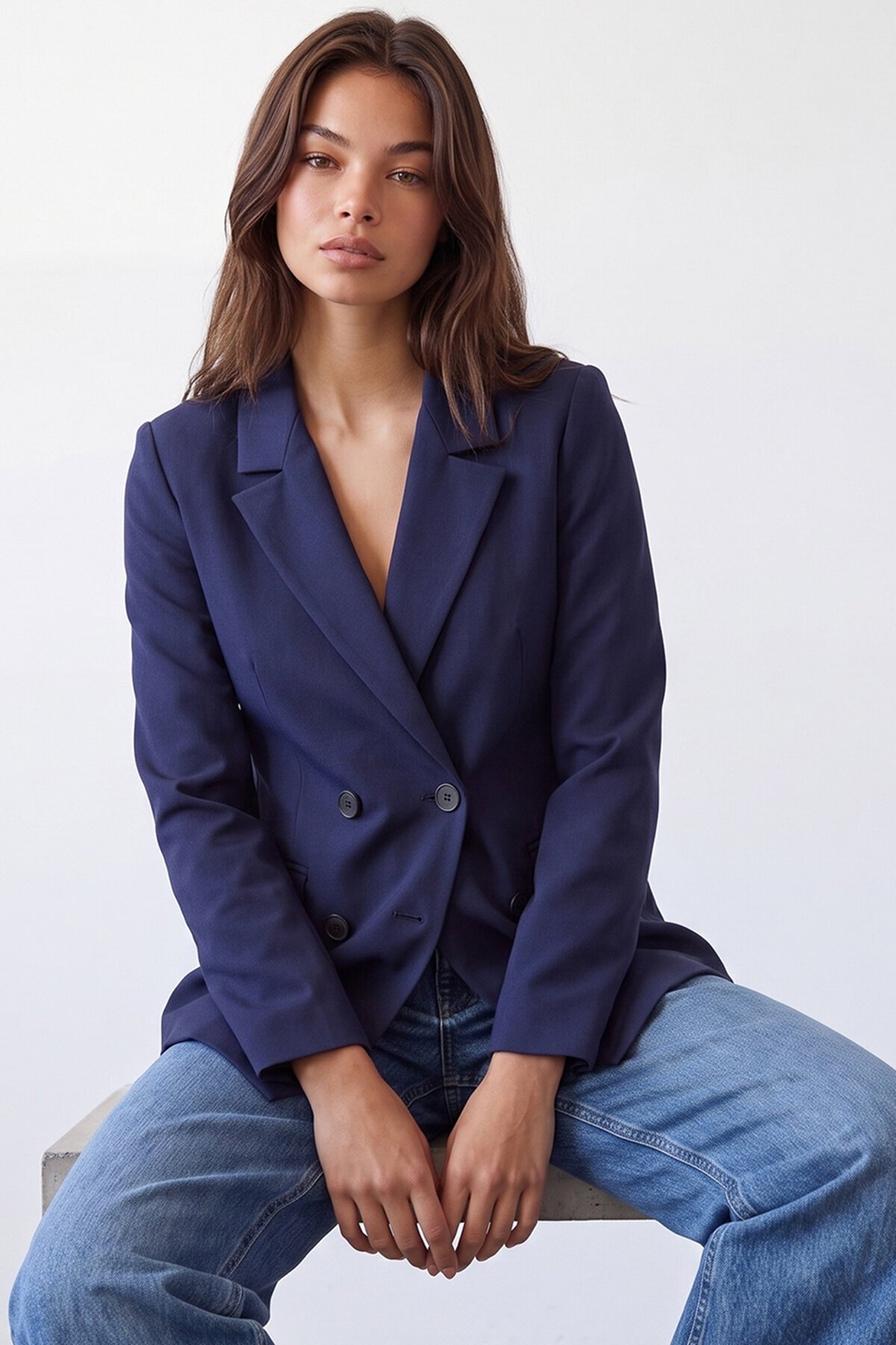 Düğmeli Blazer Ceket