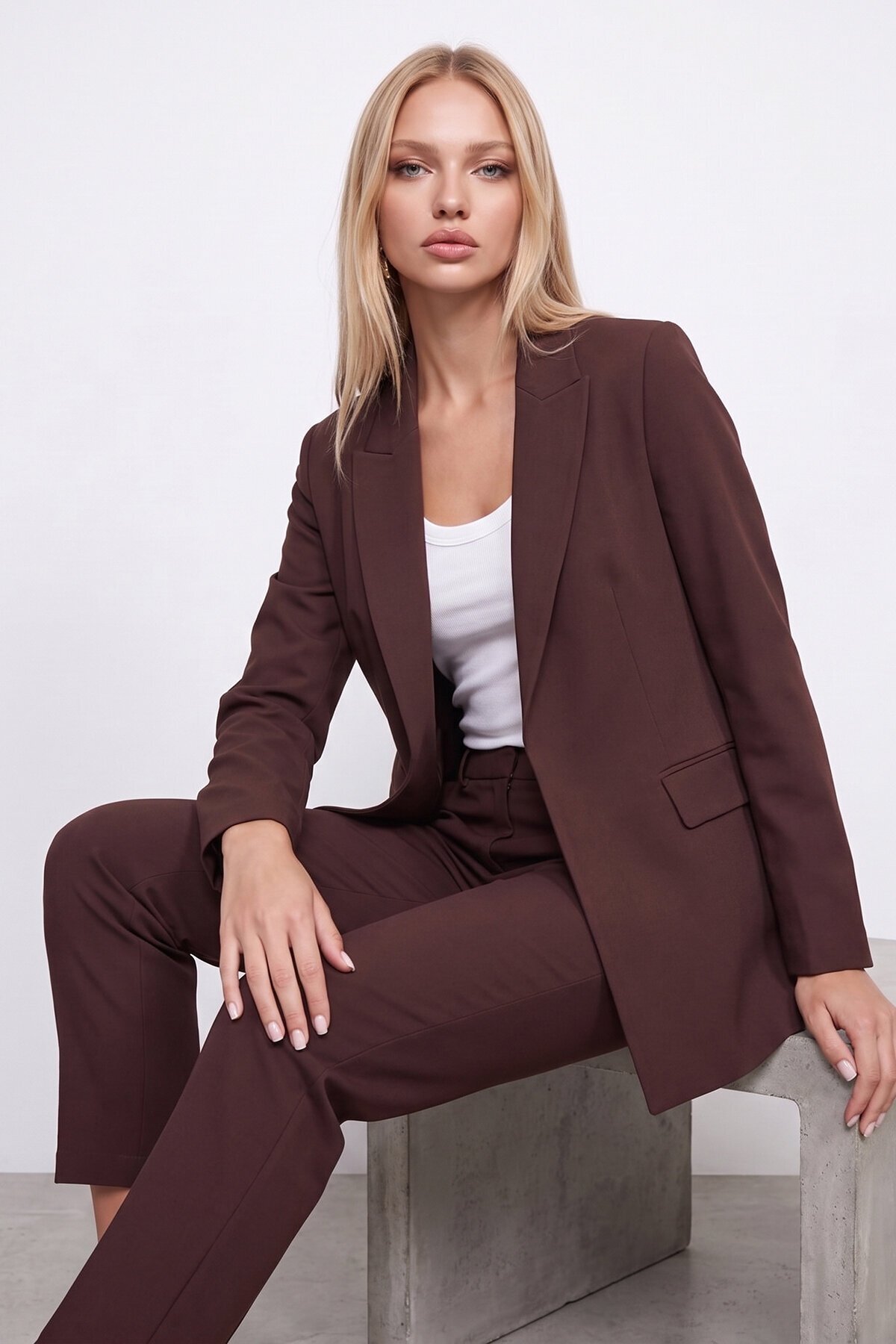 Klasik Yaka Blazer Takım