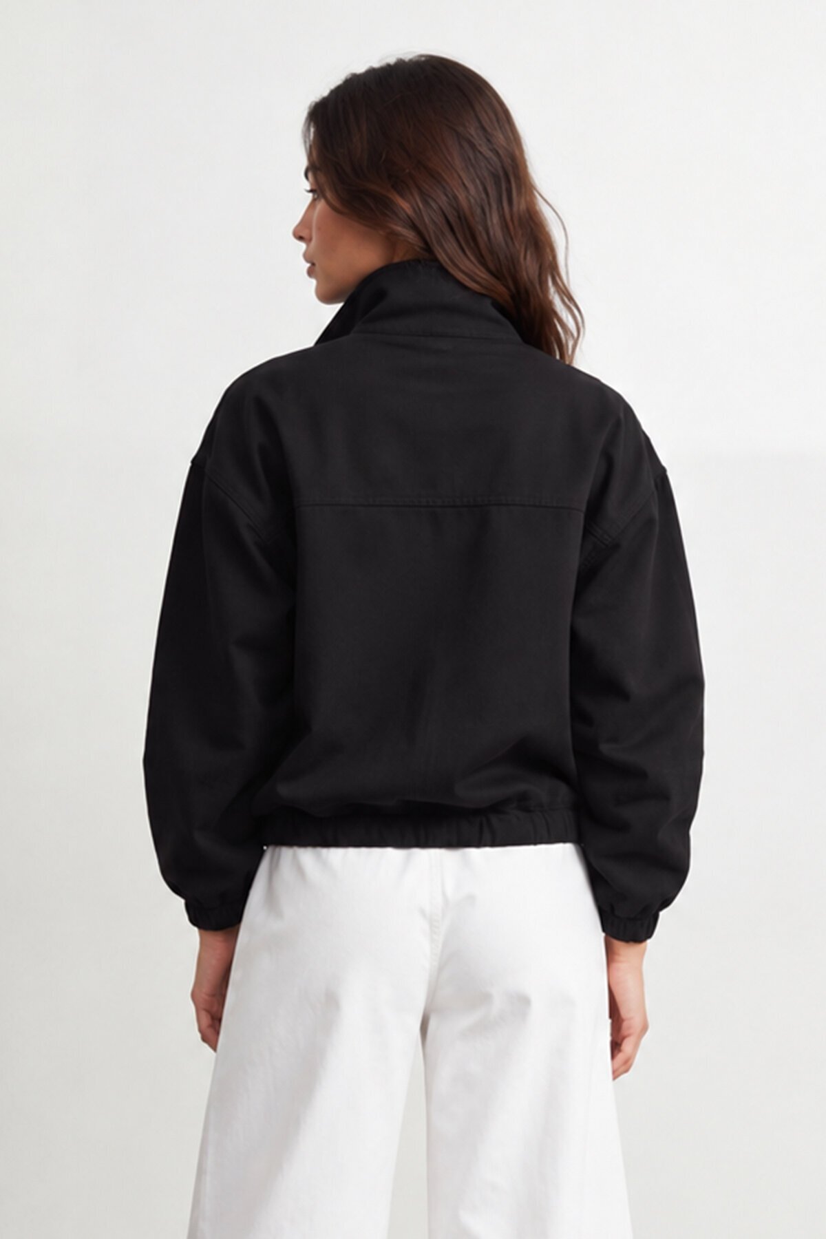 Metal Detaylı Gabardin Ceket