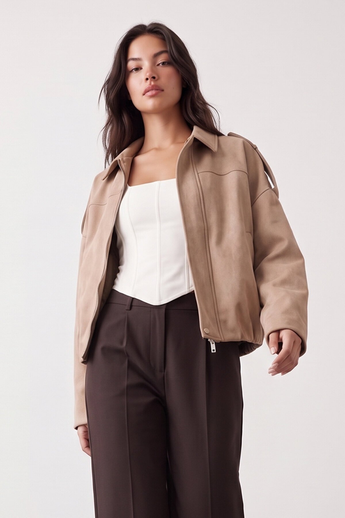 Regular Fit Süet Ceket