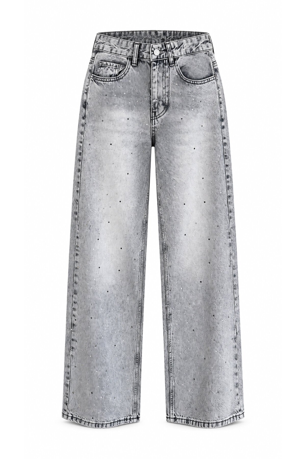 Taşlı Denim Pantolon