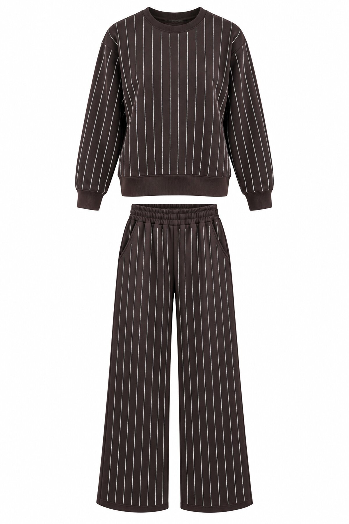 Taşlı Sweat Pantolon Takım