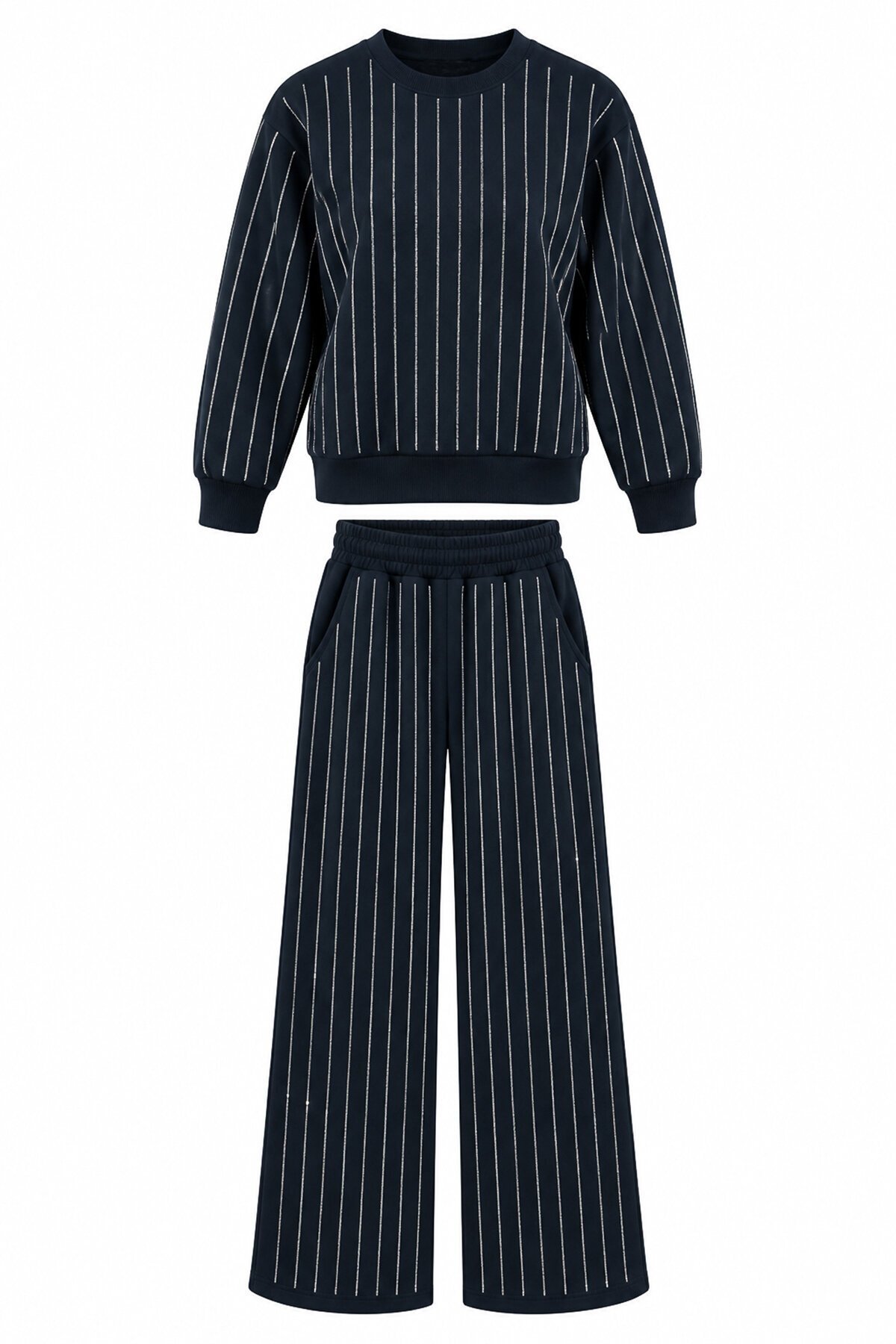 Taşlı Sweat Pantolon Takım