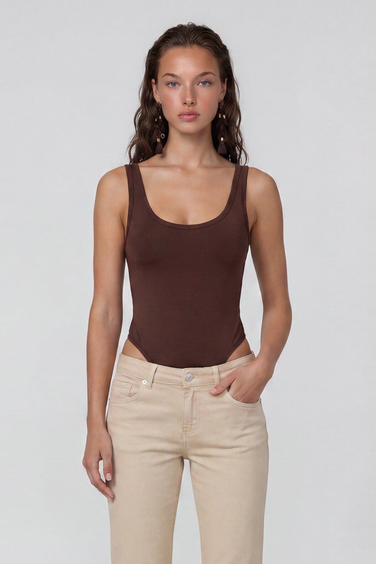 U Yaka Stretch Çıtçıtlı Body