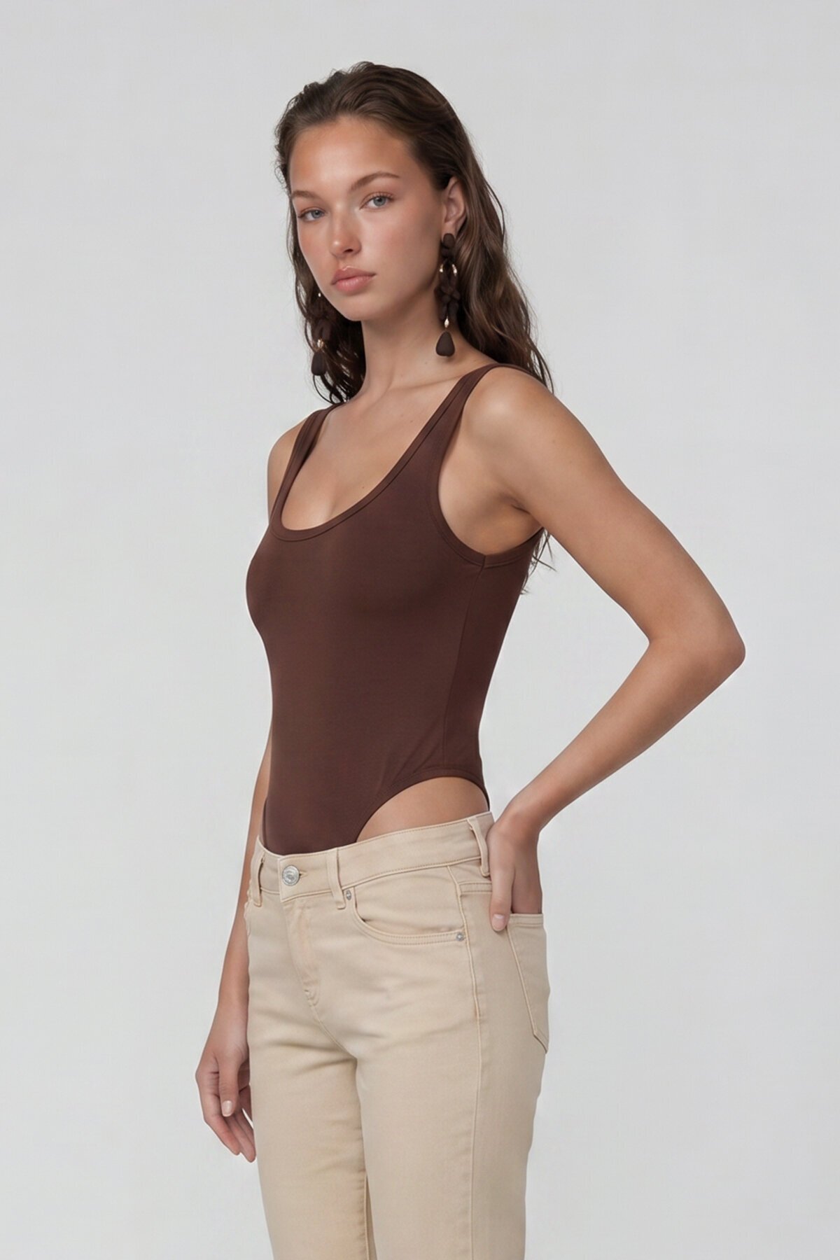 U Yaka Stretch Çıtçıtlı Body