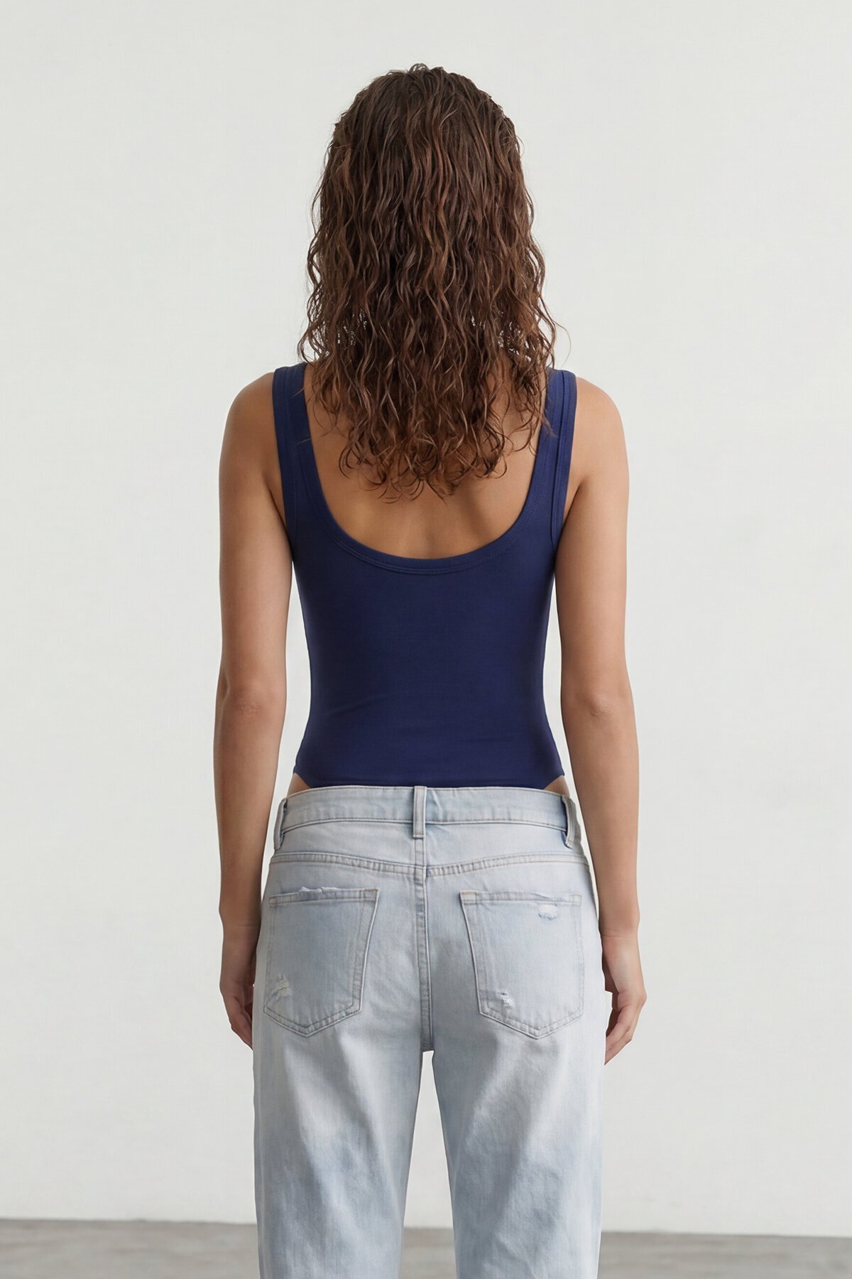 U Yaka Stretch Çıtçıtlı Body