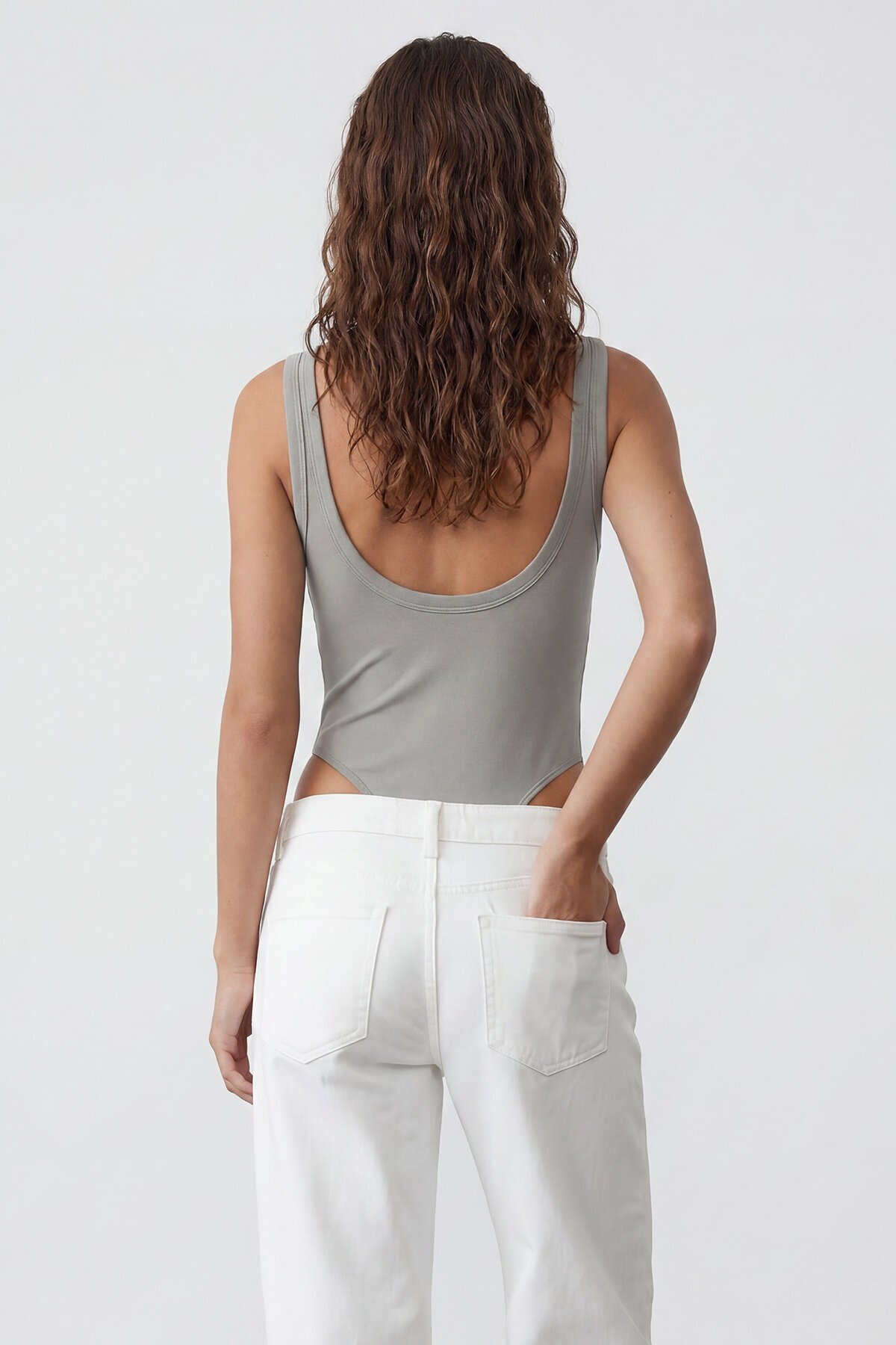 U Yaka Stretch Çıtçıtlı Body