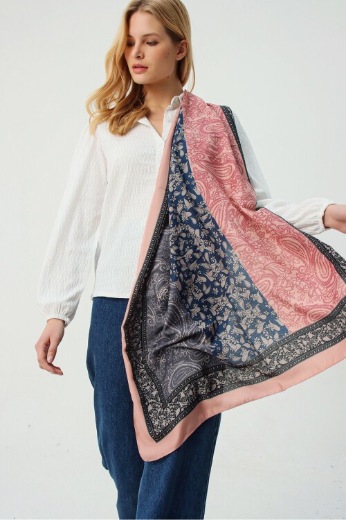 Pudra Desenli Şal