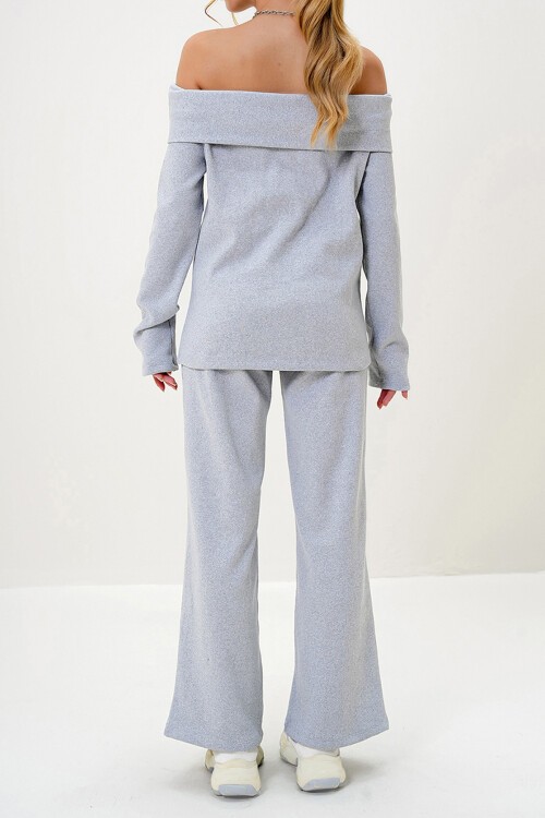 Grimelanj Madonna Yaka Kaşkorse Bluz Ve Pantolon Takım