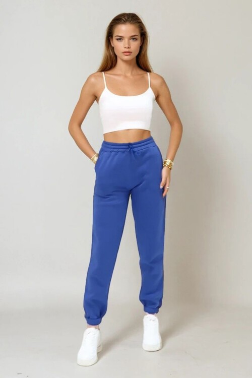 Saks 3 İplik İçi Şardonlu Jogging Eşofman Altı