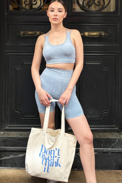 Mix Bluz Şort Tayt Ve Çanta - Stay Fit V00021