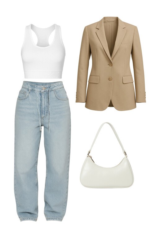 Mix Jean Ceket Atlet Ve Çanta - Feel The Vibe V00010