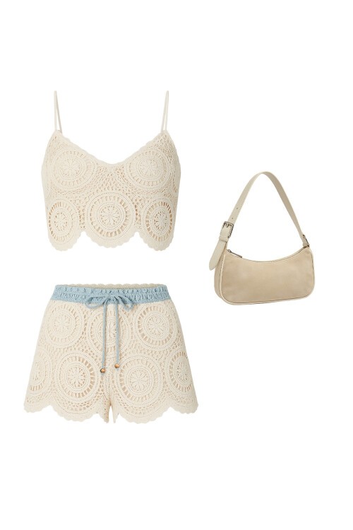 Mix Şort Bluz Ve Çanta - Golden Hour V00003