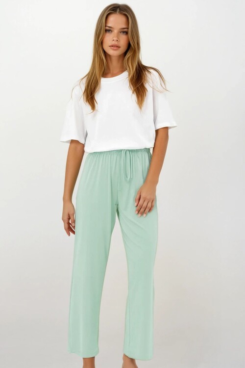 Mint Basic Beli Lastikli Eşofman Altı