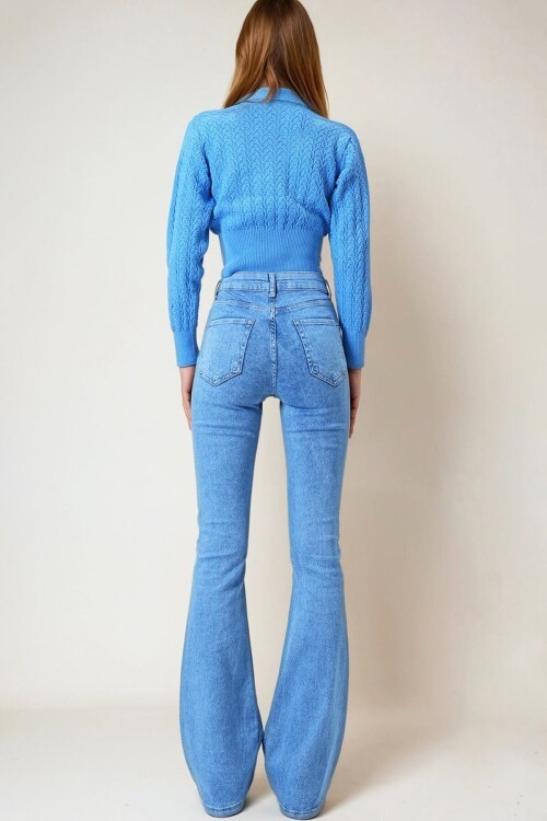 5 Cepli İspanyol Paça Jean