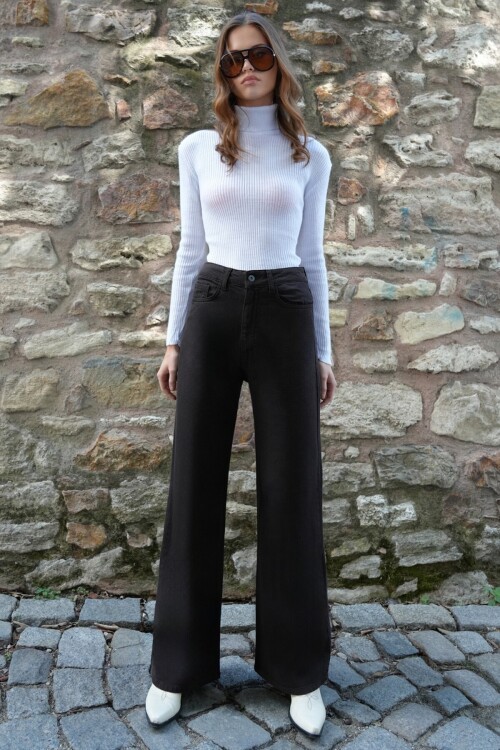 5 Cepli Yüksek Bel Palazzo Jean