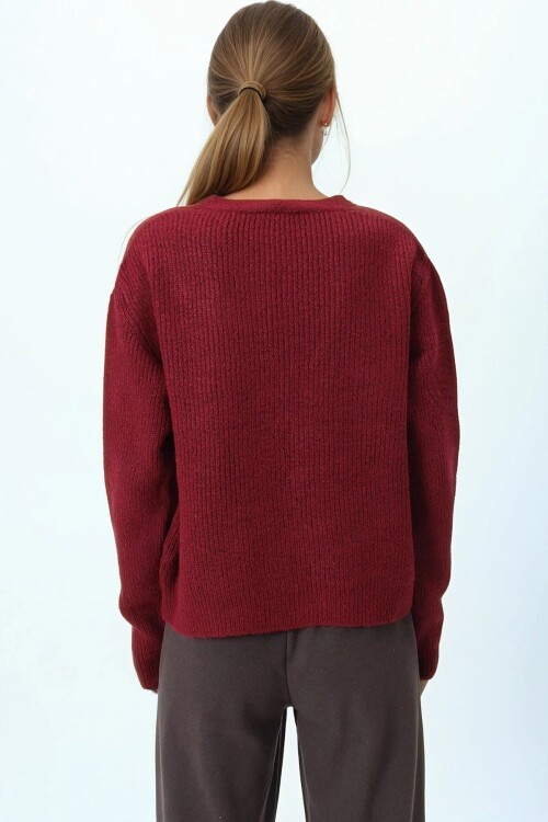 Bağlamalı Uzun Kollu Triko Bluz