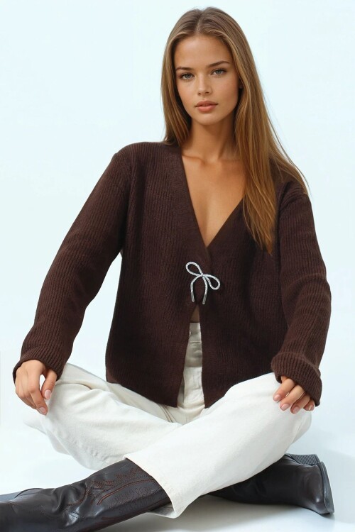 Bağlamalı Uzun Kollu Triko Bluz